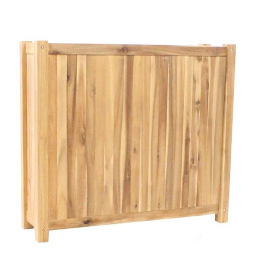 Planter hardhout rechthoek (90 x 25 x 80 cm)